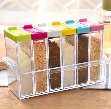 FlavorFlow 6-Jar Spice Shaker Set